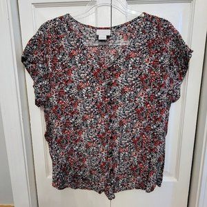 Liz Claiborne Button Down Top Ladies Size Large